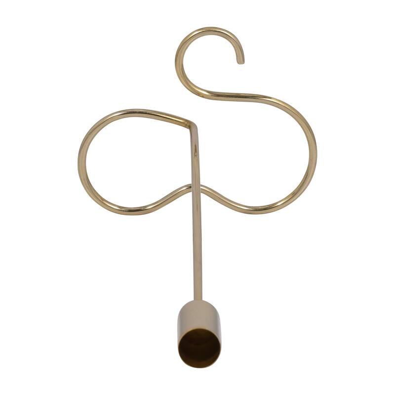 Squiggly Base Taper Candle Holder Contemporary Glam Metal Metallic Gold Candle Holder for Home, Office or Event