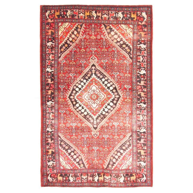 ECARPETGALLERY Hand-knotted Kayseri Red Wool Rug - 4'6 x 7'5