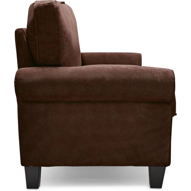 Serta Copenhagen 73" Sofa Couch for Two People, Pillowed Back Cushions and Rounded Arms, Durable Modern Upholstered Fabric