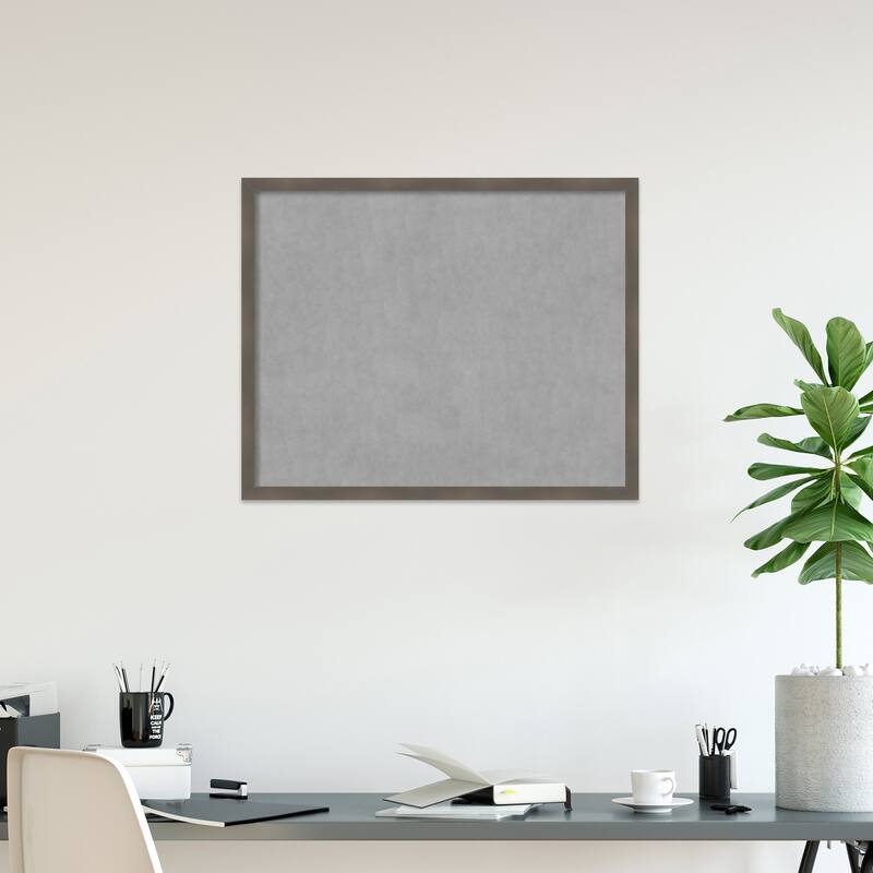 Amanti Art Edwin Clay Grey Framed Magnetic Board