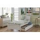 preview thumbnail 3 of 7, Twin Wood Platform Bed with 2 Drawers, Minimalist and No Box Spring Required