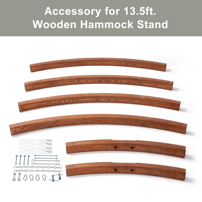 Double Spreader Bar Hammock With 13.5 ft. Wooden Stand - 162*55.1*48.8