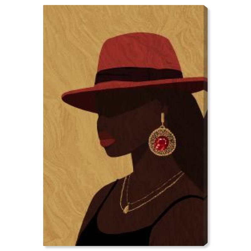 Wynwood Studio Prints Fashion and Glam Love rubies Brown and Ochre Modern & Contemporary Wall Art Canvas Print
