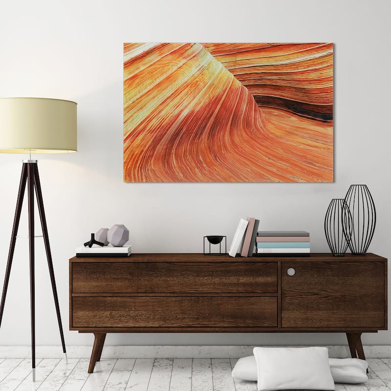 "Painted Canyon" Frameless Free Floating Tempered Glass Panel Graphic Wall Art