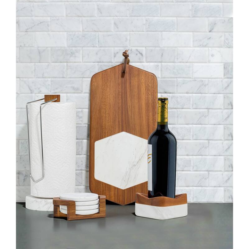 Nambe Chevron Paper Towel - 13”H, Base: 6”D