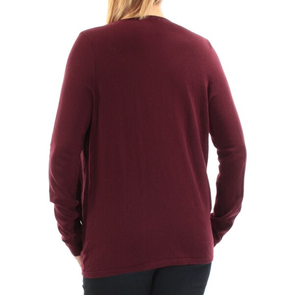 burgundy wrap sweater