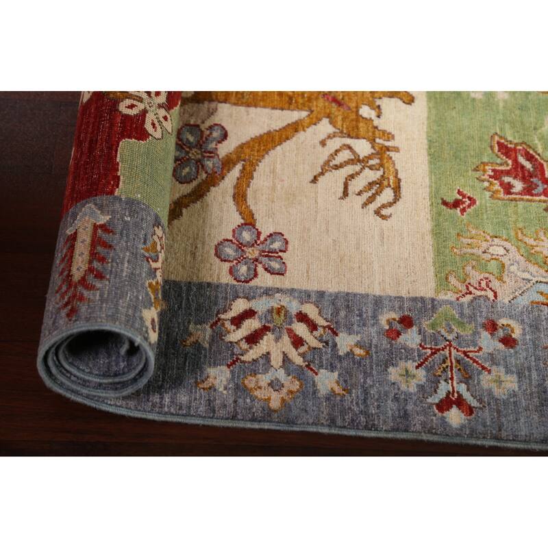 Vegetable Dye Kazak Oriental Wool Area Rug Hand-knotted Foyer Carpet - 3'11" x 5'9"