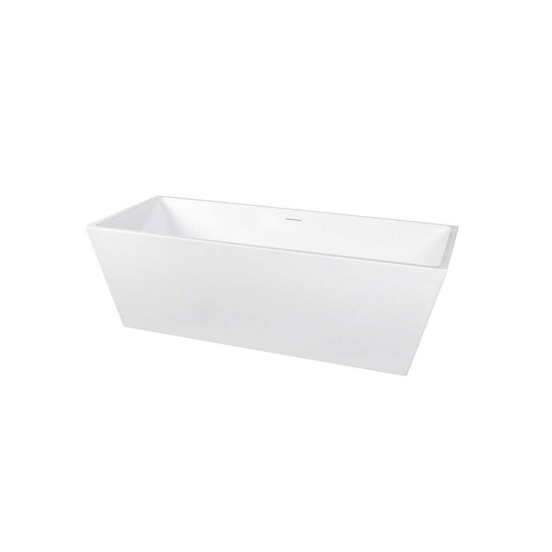 Timothy Soaking Rectangular Bathtub in Glossy White