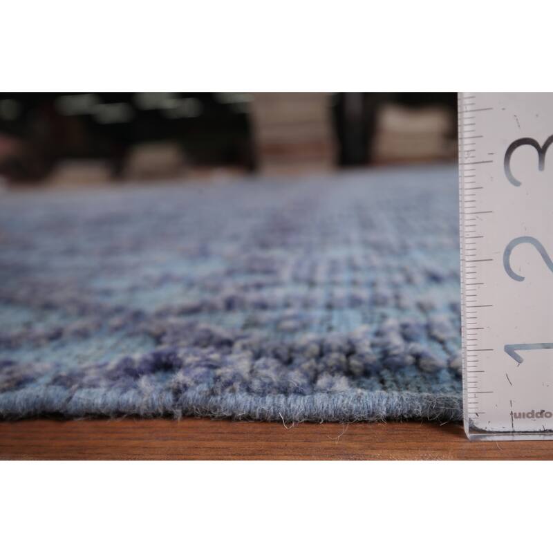 All-Over Trellis Moroccan Oriental Large Rug Hand-Knotted Wool Carpet - 9'8"x 14'7"