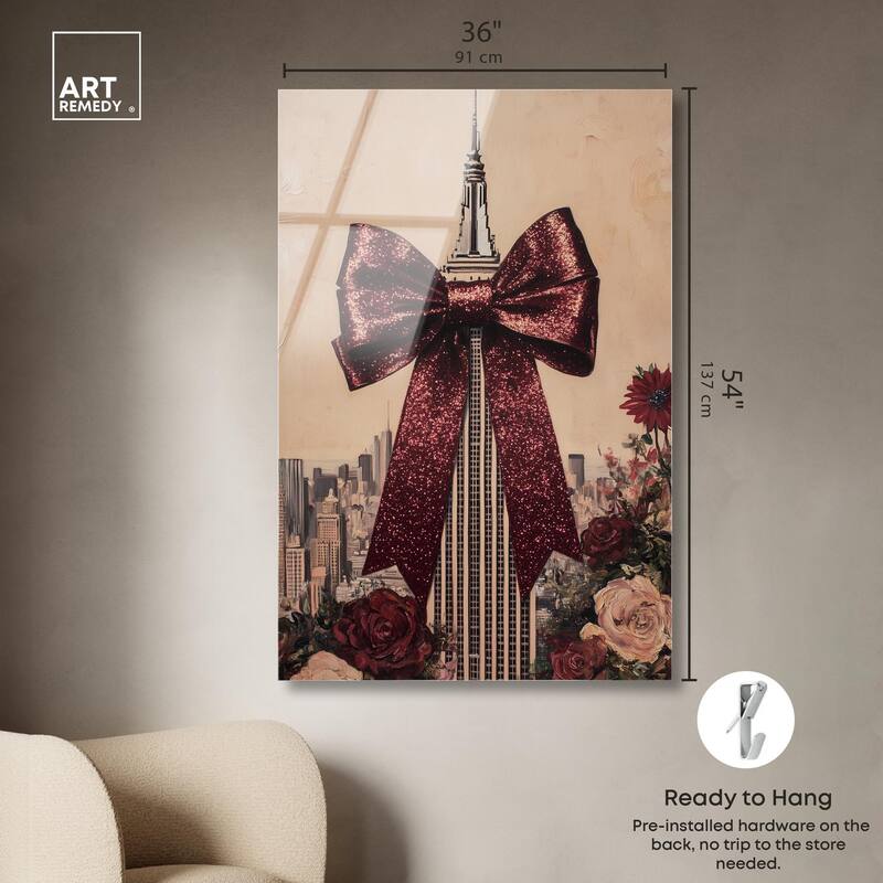 Sparkling Empire State Building Acrylic by Art Remedy, Ready to Hang
