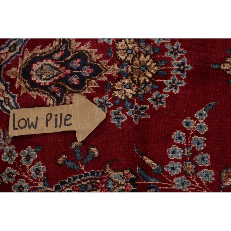 Vegetable Dye Yazd Persian Antique Area Rug Handmade Wool Carpet - 7'10"x 11'10"