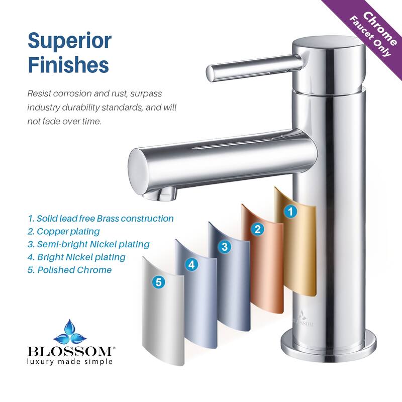 Solid Brass Leed Free Single Handle Bathroom Faucet