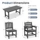 preview thumbnail 6 of 10, 7-Piece HDPE Outdoor Dining Set 66.9''L Table with 6 Chairs