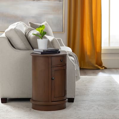 Bexley Chinese Oak Wood Accent Cabinet, Brown