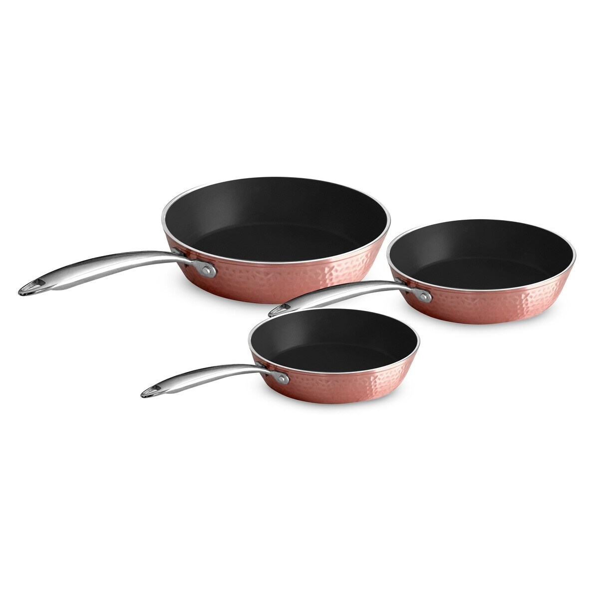 OrGREENiC Ceramic Pots and Pans for Cooking - 22 Piece Cookware Set with  Glass Lids, Rose Hammered