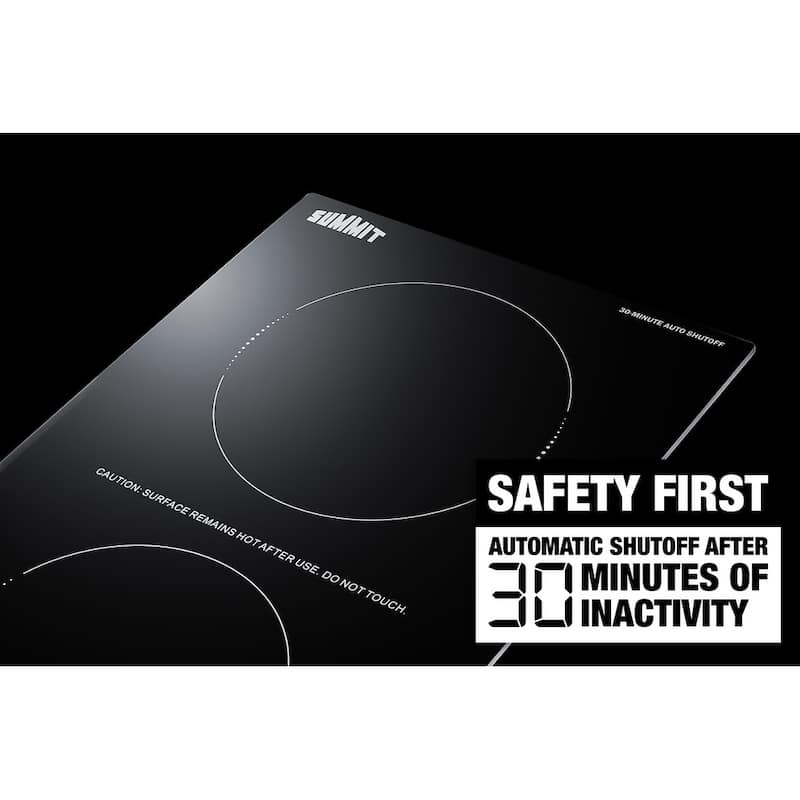 Summit SINCH115V2 12" Wide 2 Burner Electric Cooktop with Induction