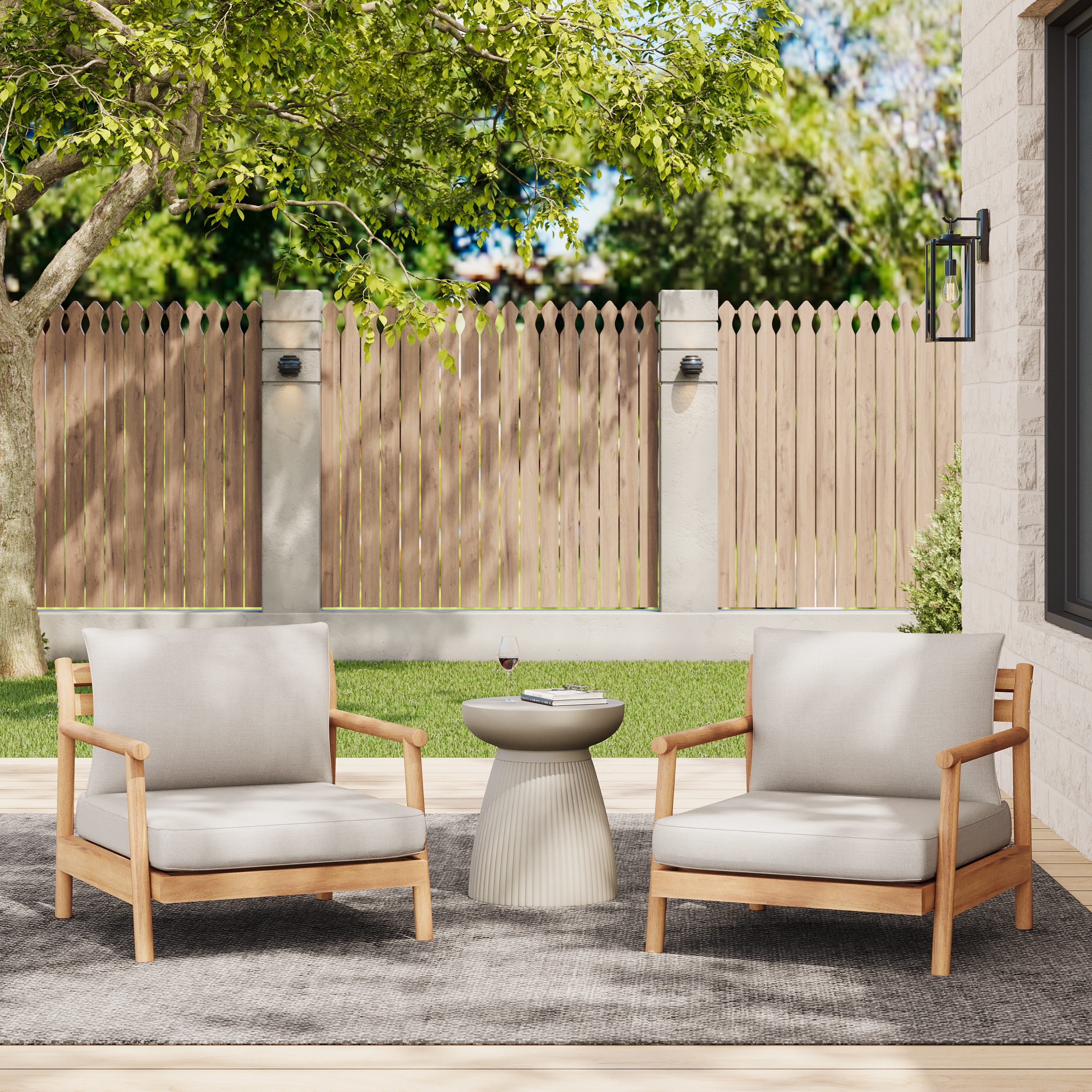 Christopher Knight Home - Delano Outdoor Acacia Wood Patio Set