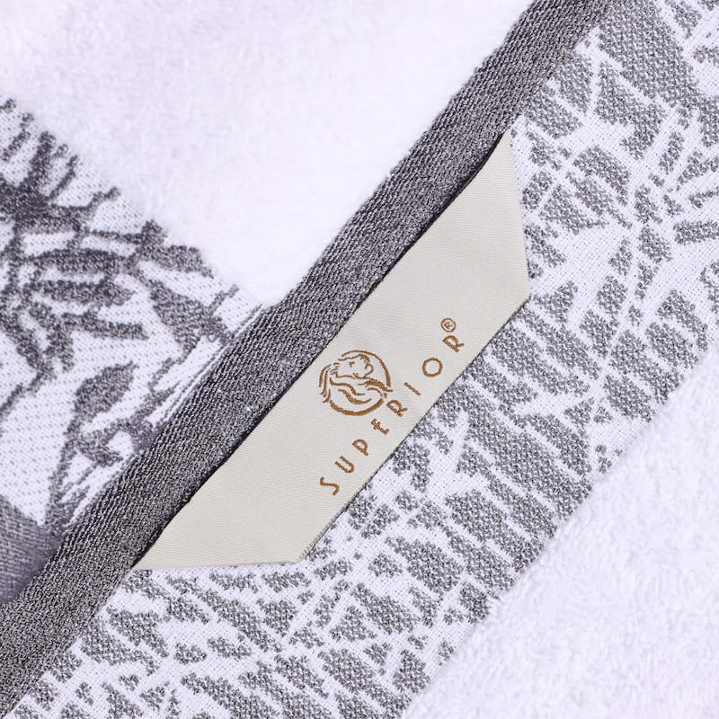 Superior Wisteria Cotton Floral Jacquard 8 Piece Bathroom Towel Set