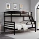 preview thumbnail 12 of 41, Twin Over Full Bunk Bed,Solid Wood Frame,High Guardrail,Safe for Kids Espresso