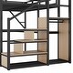 preview thumbnail 26 of 26, Loft Bed with Desk and Charging Station, Metal Loft Bed with Stairs and Light for Kids and Teens