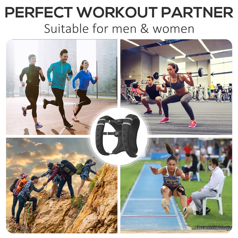 Soozier Weight Vest Workout Equipment Adjustable 18lbs Weighted Vest for Men Women