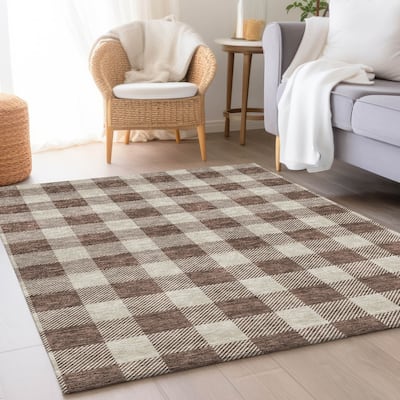 Premium Washable Super Soft Plaid Mayfield Rug