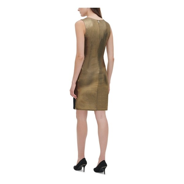 tommy hilfiger gold dress