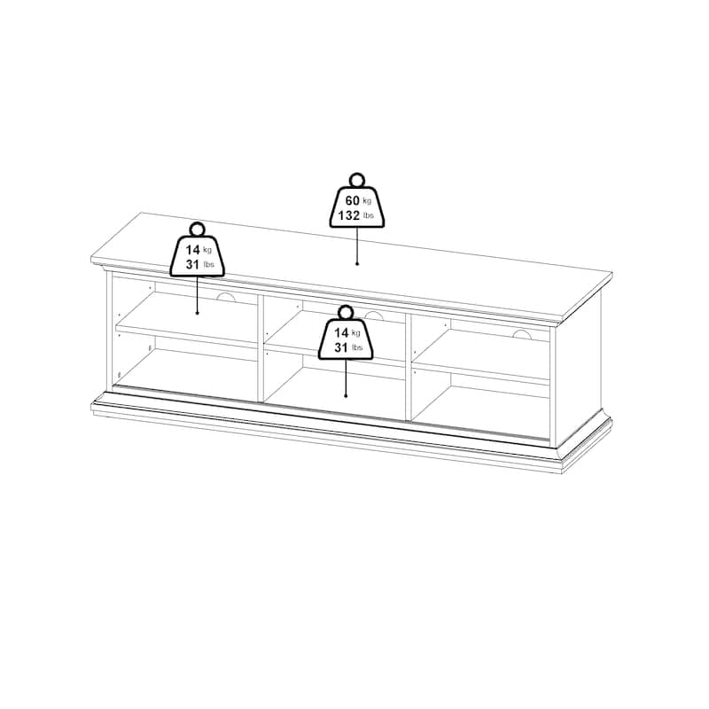 Porch & Den Virginia 2-sliding door TV Stand