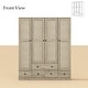 preview thumbnail 25 of 72, Rattan-Accented Wardrobe - Spacious Clothing Organizer with Style