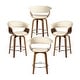 preview thumbnail 69 of 167, Glitzhome Set of 2 or 4 Modern Counter & Bar Height Wooden Swivel Bar Stools
