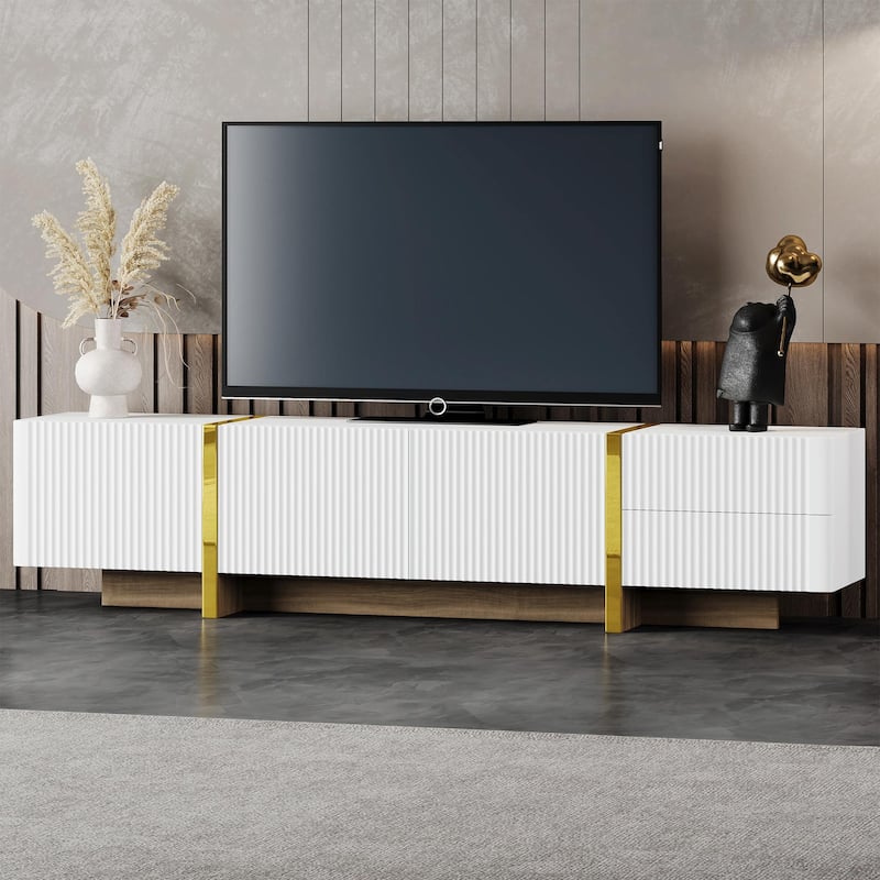Luxury Fluted TV Stand for TVs Up to 80''