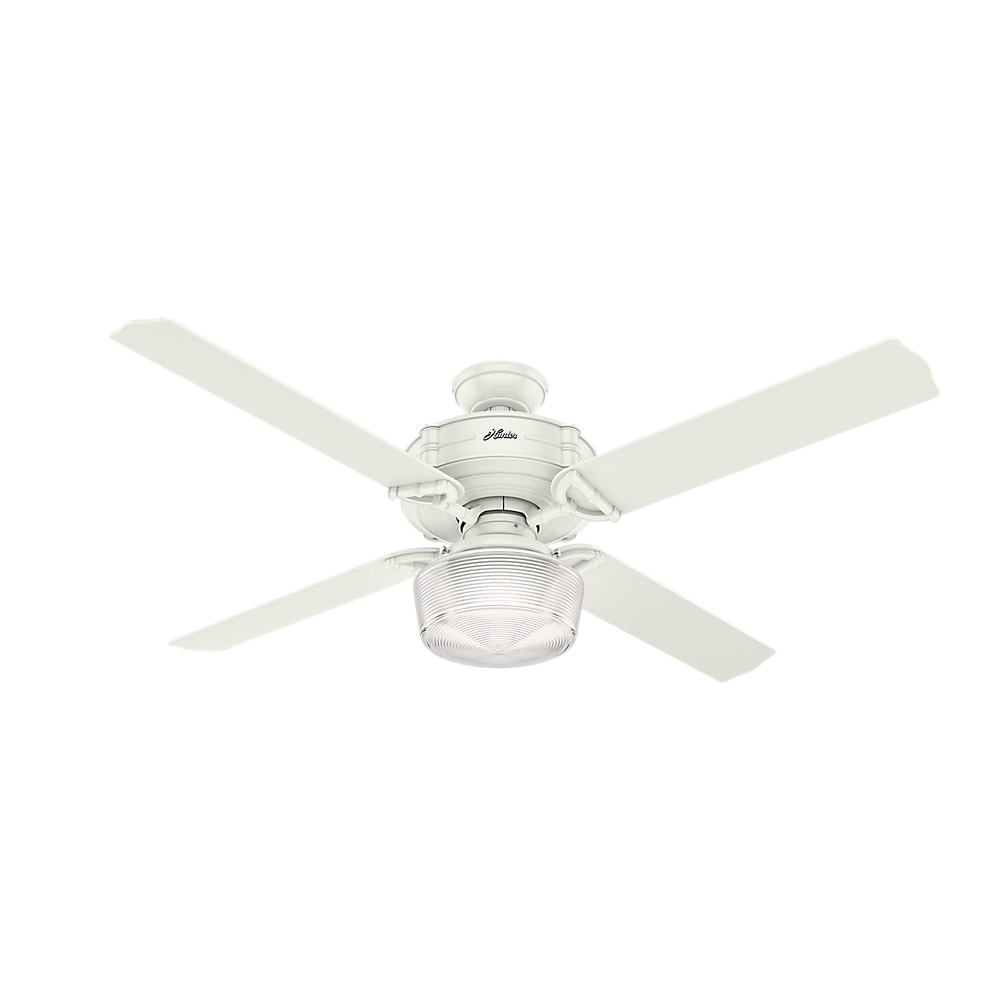 Hunter 60" WiFi Brunswick Ceiling Fan with LED Light Kit and Handheld Remote - White