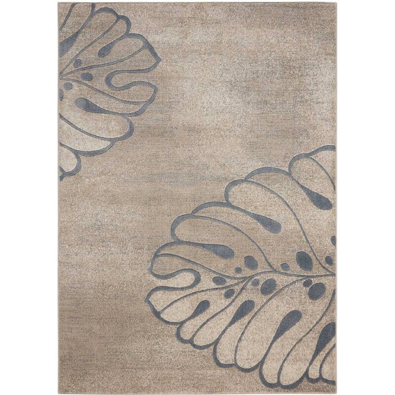 Kazu Power Loomed Modern Non Skid Stain Resistant Area Rug By HomeRoots - 87' X '63' X '0.5