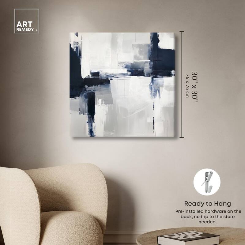 Porcelain Blue on White II Canvas by Art Remedy, Gallery Wrapped