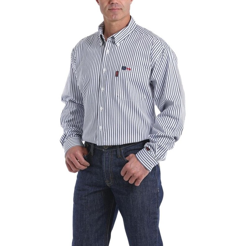 Shop Cinch Work Shirt Men Flame Resist Stripe L S Multi Color