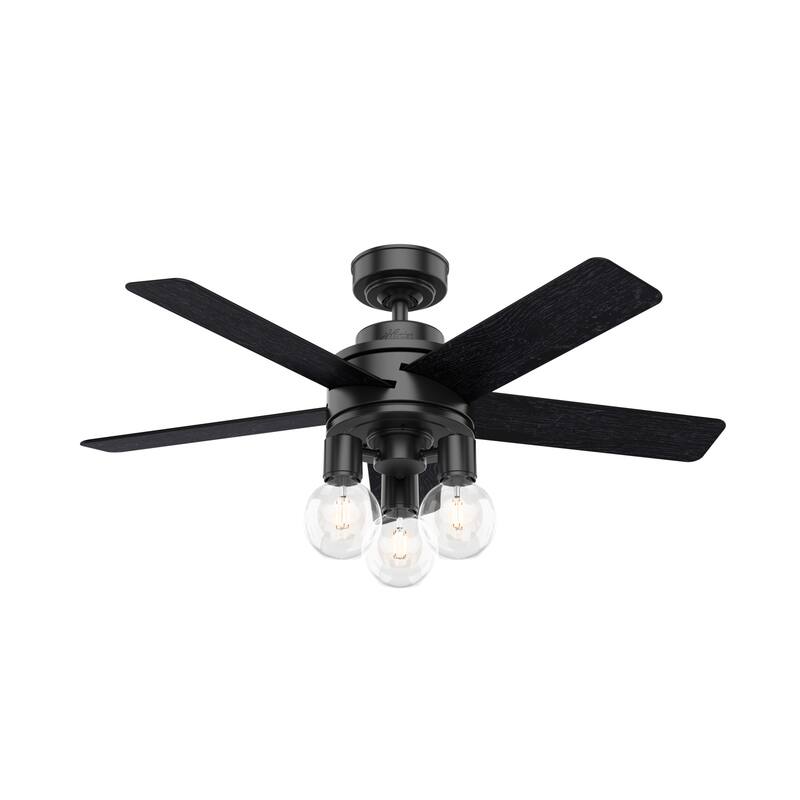Hunter 44" Hardwick Ceiling Fan with LED Light Kit and Handheld Remote - Modern Farmhouse, Transitional