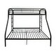 preview thumbnail 2 of 4, Metal Twin XL/Queen Bunk Bed with Ladders, Black