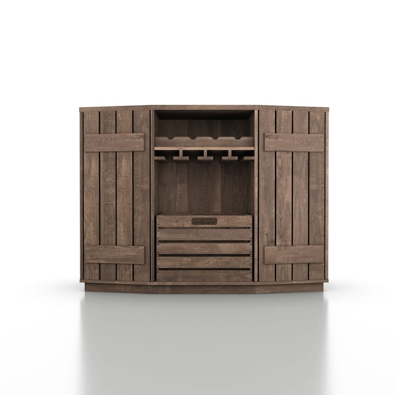Furniture of America Lath Rustic 6-shelf Server