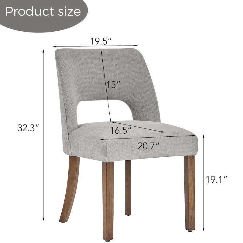 Wooden Dining Chairs Set of 2/4/6,Modern Fabric Upholstered Dining Room Chair Kitchen Chairs