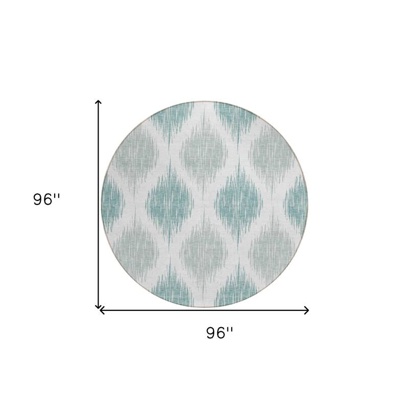 HomeRoots Ikat Transitional Rectangle Outdoor Rug