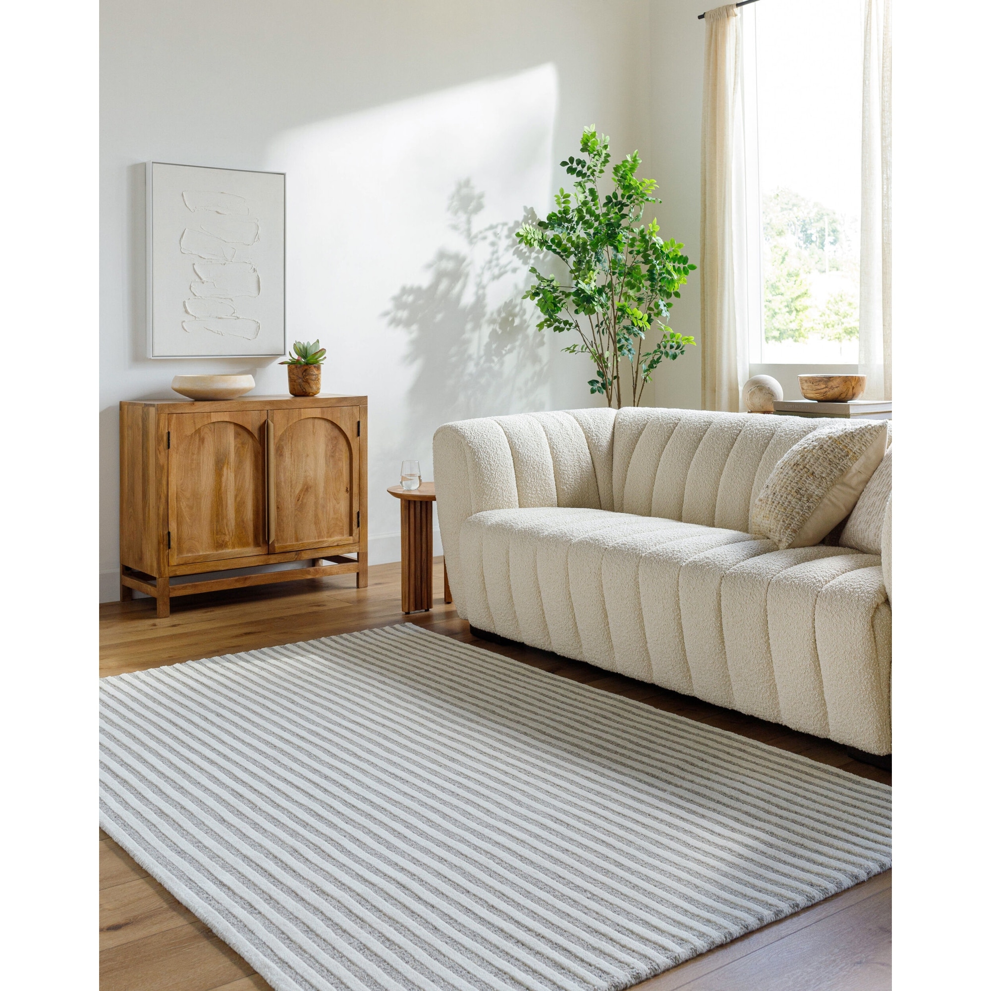 Livabliss Casual Brook Stripe Area Rug.