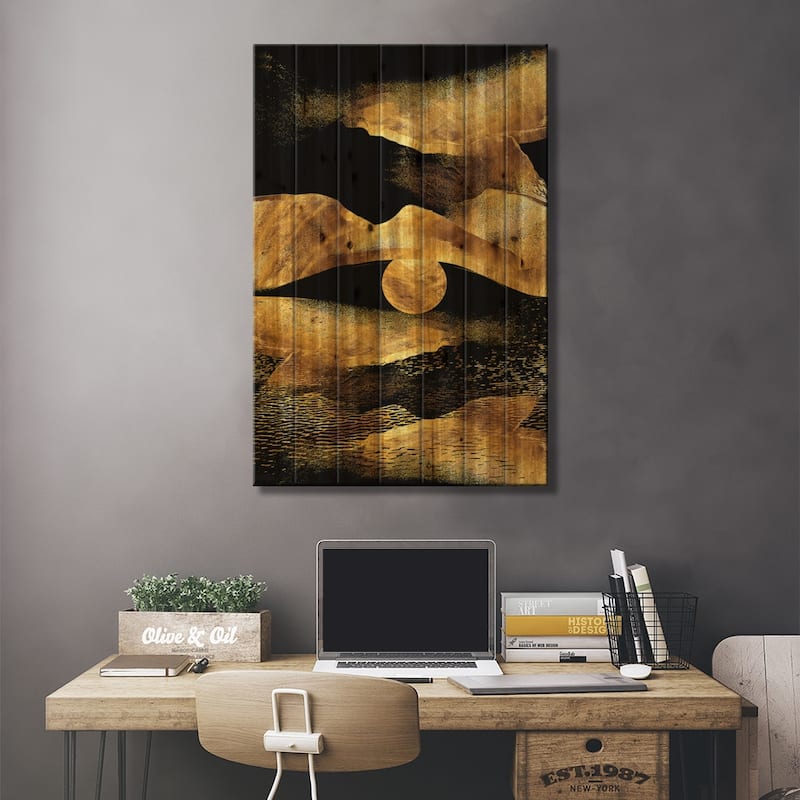 Fata Morgana Print On Wood by Daphne Horev - Multi-Color
