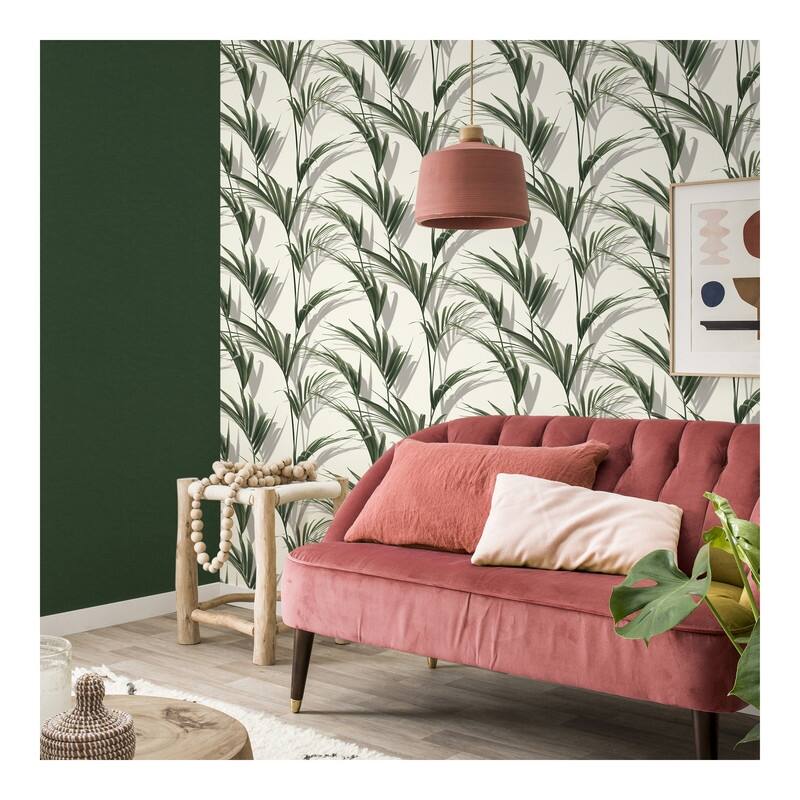 Rasch Cyperus Grey Reed Wallpaper - 20.5 x 396 x 0.025