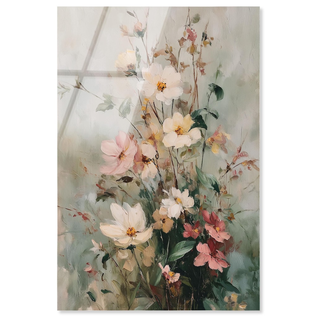 Vintage White Whispers Acrylic by Art Remedy, Ready to Hang