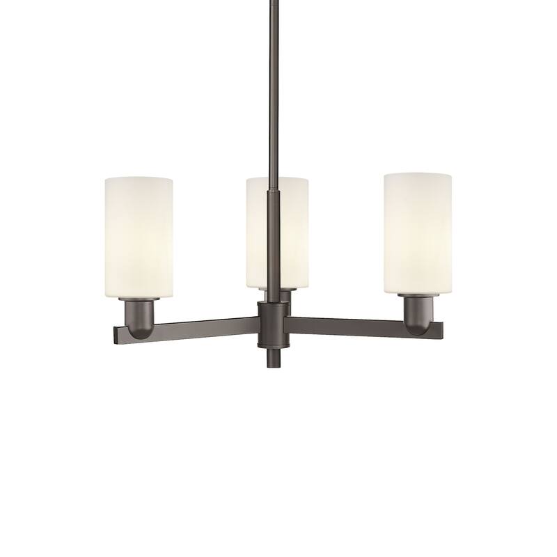 Innovations Lighting 716-3CR-11-26 Clymer Chandelier Clymer 3 Light - Oil Rubbed Bronze / Matte White