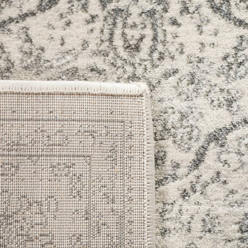 SAFAVIEH Carnegie Allean Modern Distressed Oriental Rug - Cream/Dark Grey - 5' 1" x 7' 6"