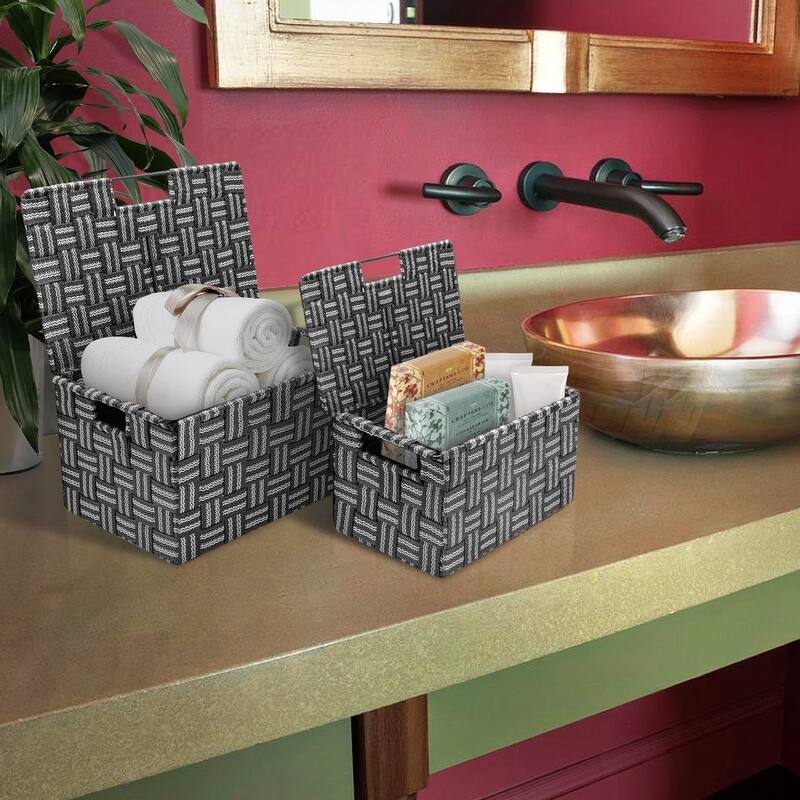 Weave Stackable Basket Set, 3 Pieces