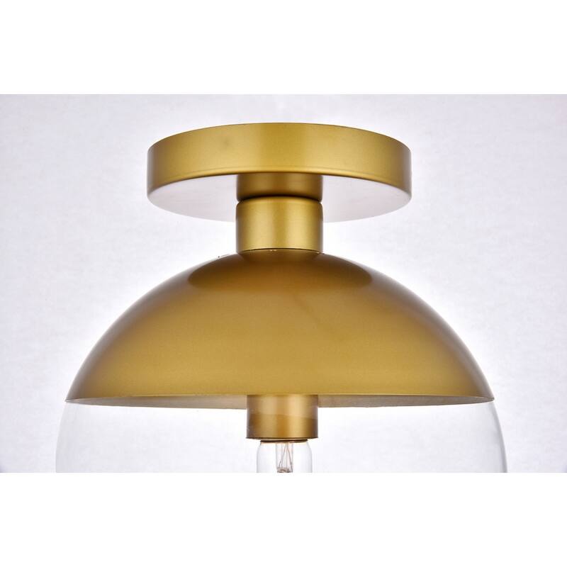 1-light 10-inch Glass Orb Flush Mount Light Fixture