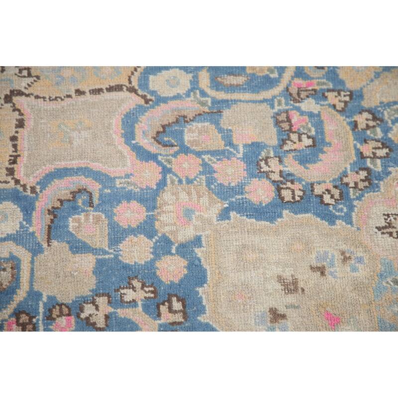 Hand Knotted Oriental 100% Wool Carpet Traditional Floral Peach Tabriz Area Rug - 12' 6'' X 9' 6''