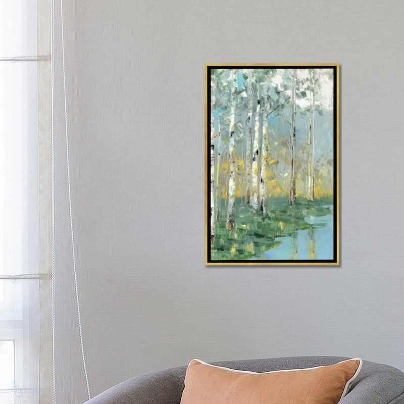 iCanvas "Birch Reflections III" by Sally Swatland Framed Canvas Print